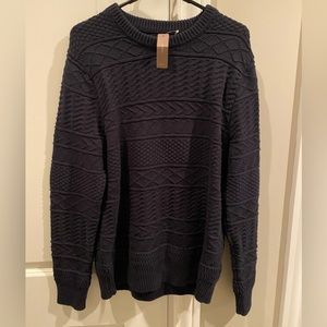 Navy Blue Knit Sweater